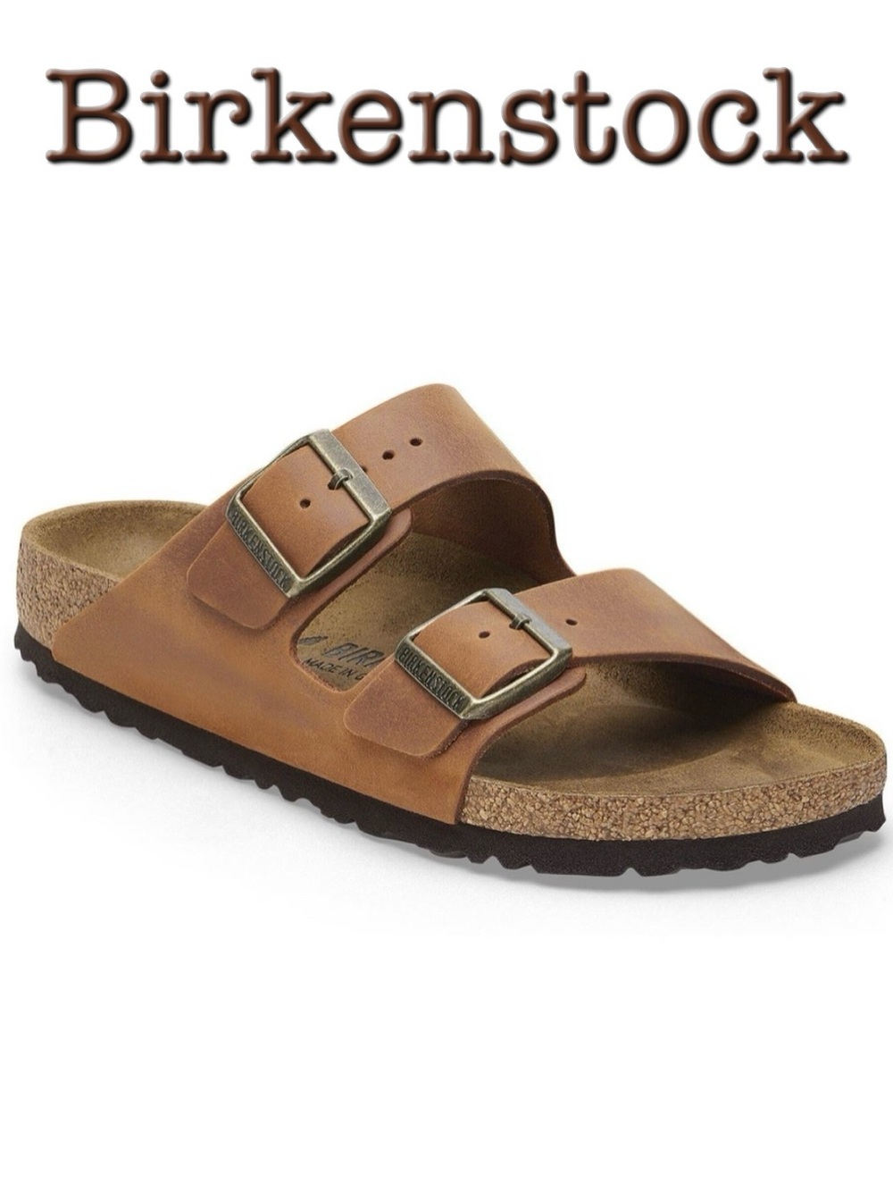 Birkenstock Arizona Oiled Leather Slide Sandals NEW US 9 EURO 40